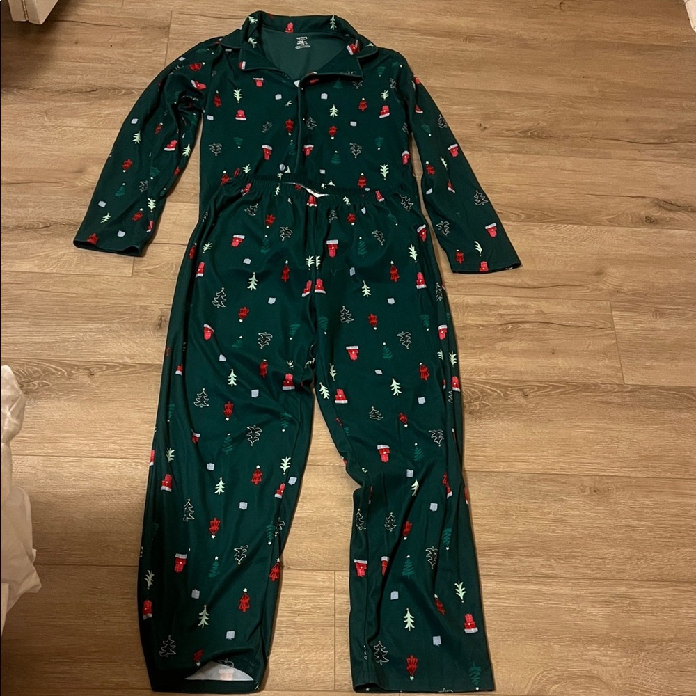 Carter's Green Holiday Pajama Set